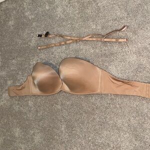 Victoria's Secret Tan Strapless Bombshell Bra 34 D